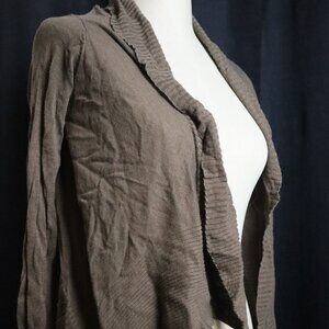 BCBG MAX AZRIA Womens XS Cardigan Brown Green Thin Open Front Sweater